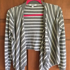 Girls DKNY size Large grey and silver sweater